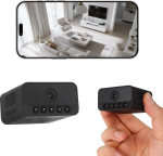 QianShouYan 1080P WiFi Mini Camera with Night Vision & Motion Detection - Portable Outdoor Security Camera with Battery, Sound Output, TF Memory and App Control for Home, Shop, Pets & Adventure