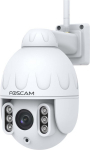 Foscam SD4 4MP Dual Band WiFi PTZ Dome Surveillance Camera with 4x Optical Zoom and Night Vision up to 50 Metres, Detect People, Movement and Sound, White