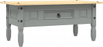 vidaXL Pine Coffee Table Mexico Style Corona Side Table Living Room Table Sofa Table Wooden Table Tea Table Grey 100 x 55 x 44 cm