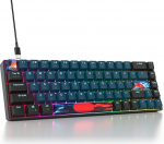 SOLIDEE mehaaniline m&auml;nguklaviatuur 65%, 68 klahvi kompaktne mehaaniline klaviatuur RGB taustavalgustus, 65% mehaaniline QWERTY klaviatuur punane l&uuml;liti Win / Mac PC s&uuml;learvutile (68 Monstor)