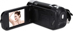 ASHATA videokaamera videokaamera, Full HD Rotation Digital Camera Recorder, 16X High Definition 270 kraadi p&ouml;&ouml;ramine Digital Camcorder Video DV Camera (EU Black)
