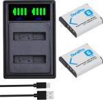 DuraPro NP-BG1 NP-FG1 aku + LED Dual USB laadija C-t&uuml;&uuml;pi pesaga Sony DSC-H7 H9 H10 H20 H70 H50 H55 H90 HX5V HX9V HX10V DSC-W30 W35 W50 W55 W70 W80 W120 W150W220 WX1 WX10 HX9V jaoks