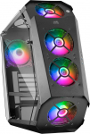 Mars Gaming MC51 ATX m&auml;ngukomplekti korpus, topelt karastatud klaas, 5 x 12 cm RGB ventilaatorid, must