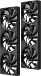 upHere U3K6 PC ventilaator (2 tk) - 360 mm &uuml;he raami ventilaator, 4-pin PWM ventilaator 3 x 120 mm, 1650 RPM h&uuml;drauliline laagriga ventilaator jahutus, vaiksed ventilaatorid PC korpuse jahutamiseks - must