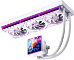 TZMRIT PF360-SE Aio vesijahutus 360 mm 4-tollise LCD-ekraaniga, ARGB Infinity Mirror 2000 RPM PWM ventilaator, AM4/AM5 & Intel LGA1851/1700 jaoks (valge)