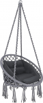 Aia rippuv tool Puuvillane k&ouml;is Macrame Effect terasest rippuv tool Hammock kiiktool koos polsterdatud istmega Outdoor Patio kaasaegne disain kuni 160kg (Hall)