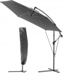 VOUNOT Cantilever Parasol 300 cm, p&auml;ikesevarju koos v&auml;ntmehhanismiga, tuulekaitse ja kaitsekate, p&auml;ikesekaitse, UV-kaitse, aiavarju, turuvari, v&auml;ntmehhanismiga vihmavari, beež