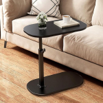 AYES Lift Up Side Table, 360&deg; p&ouml;&ouml;ratav, C-kujuline k&uuml;ljelaud - TV kandikulaud elutuppa, magamistuppa, voodi k&otilde;rvale, &otilde;endusdiivanile, lugemiseks, s&uuml;learvuti, suupiste, tee, kohvi, diivanile (must tint)