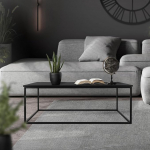 ML-Design kohvilaud 110 x 39,5 x 59 cm must ristk&uuml;likukujuline, metallraamiga, t&ouml;&ouml;stuslik disain, laud sissep&auml;&auml;sualale, k&uuml;ljelaud, elutoa laud, konsoollaud, diivanilaud, koridorilaud,
