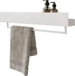 DABSTORY R&auml;tikukang koos riiuliga 60 cm k&uuml;laliste r&auml;tikuhoidja Roostevabast terasest r&auml;tikukang seinale paigaldatud vannitoa ja k&ouml;&ouml;gi aksessuaaride hoidmiseks VASCA (valge, 60 cm)