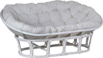 Rotangist diivan 165 x 65 x 100 cm Modern 100% puuvillasest rotangist valge