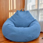 Bean Bags for Adults, Gaming Bean Bags, suur, sise- ja v&auml;litingimustes kasutamiseks, veekindel, pirnikujuline, pol&uuml;ester, ilma t&auml;idiseta, elutuba, aed, sinine, 90 x 110 cm.