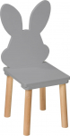 Laste tool - Puidust toolid lastele 2-7 aastat, v&auml;ikelapse tool - laste iste m&ouml;&ouml;bel tool, laste tool laste toa m&ouml;&ouml;bel Rabbit Grey