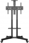 UNYKAch 2-tasandiline reguleeritava k&otilde;rgusega mobiilne telerihoidik 32" - 75" lamedatele ja kumeratele monitoridele (kuni 45kg), VESA Max 600x400mm