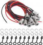 WMYCONGCONG 10 St&uuml;ck 5,5 x 2,1 mm DC Power Jack Kabel Steckdose Gewinde weibliche Montage Steckverbinder Adapter mit wasserdichter Abdeckung