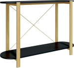 vidaXL konsoollaud K&otilde;rvallaud Esiku laud elutoa laud diivanilaud hoiuruum must 110 x 38 x 75 cm puidust materjalist