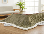 Jaapani Kotatsu Placemat koos k&uuml;ttekeha ja tekimattiga Plug-in soojendusega lauafuton komplekt 4 tk kodus ja elamises, roheline ja valge (suurus : ristk&uuml;likukujuline)