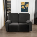 Taaslavastus armastuse istme Slipcover, 6-osaline Velvet Stretch Loveseat Recliner Diivan Covers, pehme pluusne 2-kohaline lamamistoas diivan Slipcovers (Recliner Loveseat, tumehall)