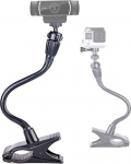 Smatree&reg; Ajustable Jaws Flex Clamp Mount With 13.4" Gooseneck Extension for GoPro Hero 2018/GoPro Fusion/Hero 6/5/4/3+/3/2/1/Session/for Sony DSCW800 Camera/for Compact Cameras(1/4" thread)