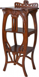 Palazzo Lux014 K&uuml;ljepoolne laud Art Nouveau Mahagonist laud Muusikariiul Puidust riiul Pruun 94 cm k&otilde;rge t&auml;ispuidust seisev riiul