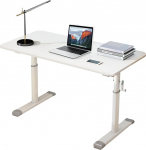 Reguleeritava k&otilde;rgusega laud, k&auml;sitsi reguleeritav seisva istmega laud, tugev arvutilaua kodukontorisse ja &otilde;ppet&ouml;&ouml;le, valge, 80 x 45 x 63-90 cm