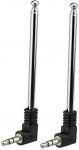 Bingfu FM antenn TV teleskoopantenn 4 sektsiooni 25 cm 3,5 mm adapter raadioantenni 2 komplekt TV FM AM Stereo vastuv&otilde;tja jaoks Teenage Engineering OP1 Multi-Way