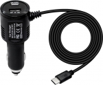 Dash Cam Charger Type C USB l&uuml;litiga USB port Kiirlaadimine s&otilde;iduki laadija enamikule Dash Cameratele ja GPS navigatsioonile (Kaabel: 3.93 Feet)