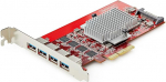 StarTech 4-portiline USB-A 10Gbps PCIe kaart, 4&times; s&otilde;ltumatu USB 3.2 kontroller, PCI Express 3.0 laienduskaart, TAA
