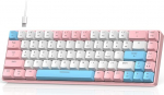 MAGIC-REFINER T8 60% Mehaaniline m&auml;nguklaviatuur Kaasaskantav RGB taustavalgustusega juhtmega USB C klaviatuur Kompaktne 68 klahvi Anti-Ghosting USA paigutus Ergonoomiline &Uuml;hildub PS4-ga
