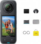 Insta360 X4 Adventure Bundle - 8K veekindel 360 aktsioonikaamera, 4K laiekraadiga video, n&auml;htamatu Selfie Stick, eemaldatav objektiivi kaitse, 135 min aku kestvus, AI t&ouml;&ouml;tlus, stabiliseerimine, for