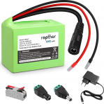 Rapthor 6000mAh 12V DC laetav aku Li-ion aku koos 6Ah laadija ja DC5521 pistikuga ruuteritele, CCTV kaameratele, LED ribadele, RC s&otilde;idukitele, DIY ja muule
