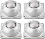 TMP1105 4tk CY-38A 1-1 / 2-tolline s&uuml;sinikterasest ruudukujuline &auml;&auml;rikuga rull-laagri &uuml;lekande l&auml;bim&otilde;&otilde;t 6,5 mm / 0,26-tollise &uuml;ksuse konveierirulli rattad