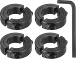 hankekaart Schaftmanschette mit 2,2 cm Bohrung, schwarzer Karbonstahl, geteilter Verschlusskragen, 3,8 cm Au&szlig;endurchmesser, 1,27 cm dick, mit 4,76 mm flachem Sechskantschl&uuml;ssel f&uuml;r Zahnriemenscheibe