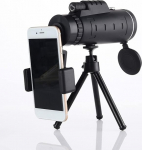 Powerful 40x60 Monocular Telescope Waterproof HD Telescope with Phone Clip and Telescopic Tripod for Hiking, Hunting and Bird Watching
