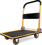 MaxWorks 80876 Kokkupandav platvormik&auml;ru libisev k&auml;ru 150kg kandev&otilde;ime 28.75" x 18.6" x 33" must ja kollane