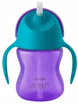 PHILIPS Avent krūzīte ar salmiņu 9 m+ (violeta), 1 gab.