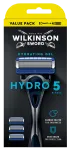 WILKINSON SWORD Hydro5 raseerija koos 4 vahetatava terakomplektiga, 1 tk.