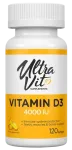 ULTRAVIT D3-vitamiin 4000 R&Uuml; - 120 pehmet kapslit luude ja lihaste tervisele