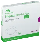 Mepilex Border Flex haavaside ovaalne 10 x 7,8 cm, 5 tk.