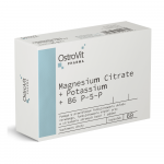OstroVit Magnija Citrāts + Potassium + B6 P‑5‑P60 kapsulas &ndash; Magnesium Citrate ar aktīvo B6 vitamīnu enerģijai, muskuļu darbībai un nervu sistēmas atbalstam
