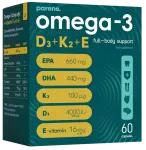Omega-3 D3+K2+E kapslid PARENE, 60 tk.