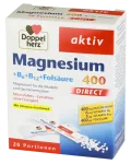 DOPPELHERZ Aktiv B6 + B12 + Foolhape ja Magneesium 400 Direct kotikesed 20 tk.