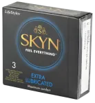 LIFESTYLES Skyn Extra libestiga kondoomid, 3 tk