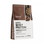 OstroVit 100% whey protein 700g &ndash; augstas kvalitātes whey proteīna pulveris tum&scaron;o cepumu ar karameli gar&scaron;ā muskuļu aug&scaron;anai un atjauno&scaron;anai