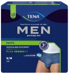 TENA Men Pants Plus (sinised) S/M suuruses uriinipidamatuse p&uuml;ksid, pakendis 12 tk.