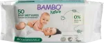 BAMBO NATURE Bioloģiski noārdāmās mitrās salvetes bērniem, 50 gab.