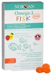NORSAN Oomega-3 tarretisekommid maasika ja sidruni maitsega, 45 tk. (Kala&otilde;li)
