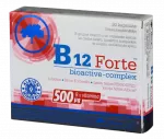 OLIMP LABS B12 Forte Bio Complex - 30 kapsulas ar organiskajiem helātiem
