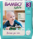 BAMBO NATURE M-3 Nature, 28 gab., 4-8 kg autiņbiksītes