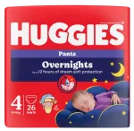 HUGGIES Nakts 4 biksītes 9-14kg, 26 gab.
